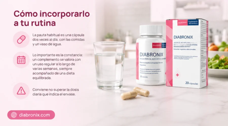 Diabronix — toma diaria como parte de la rutina