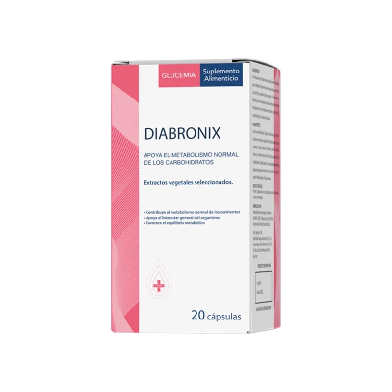 Diabronix — caja del complemento con extractos vegetales seleccionados
